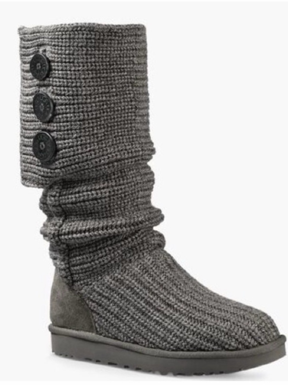 UGG Classic Cardy Gray Knit Boots size 8